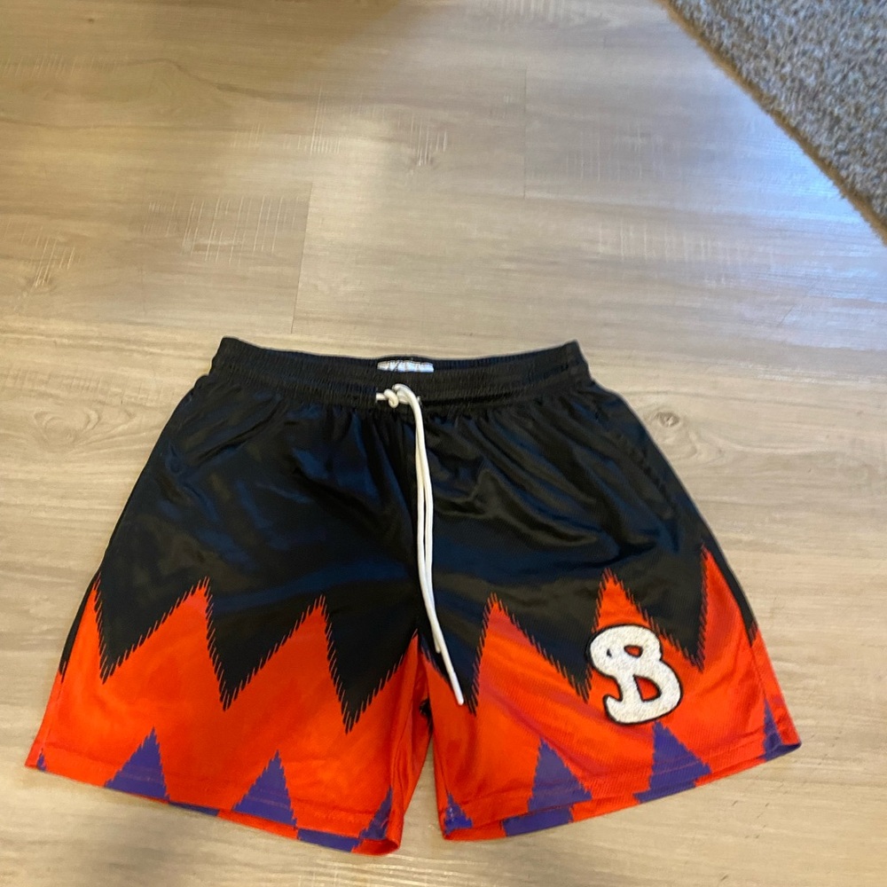 Stylish Black and Orange Men's Shorts